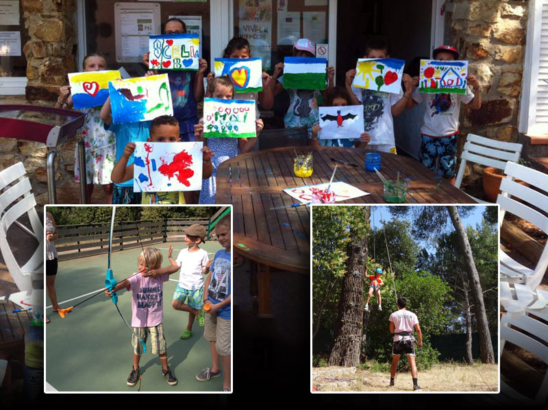 Kinderclub und Animationen für die ganze Familie auf dem Camping****- Les Jardins de La Pascalinette ® im Departement Var