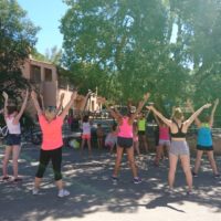 Cours de zumba au camping.