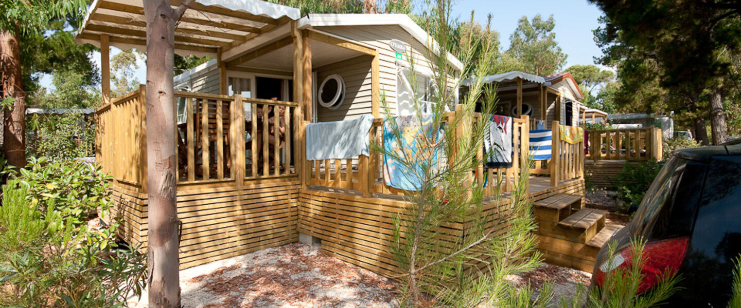 Camping Hyères plages Vacances à 6 Mobile-home climatisé