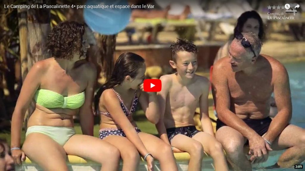 Vidéo camping Var avec parc aquatique et espace aquatique