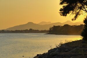 Coucher de soleil à la plage des salins - Hyères