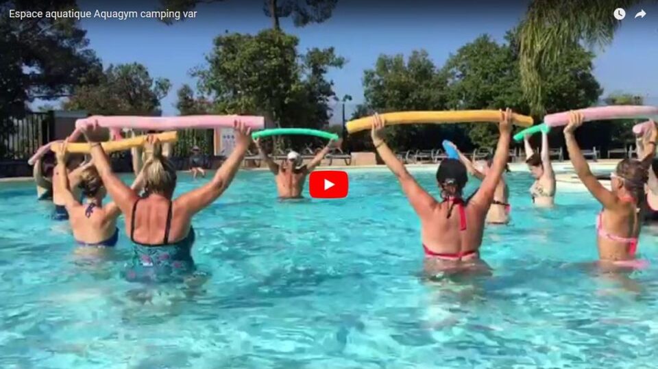 Aquagym à l'espace aquatique du camping