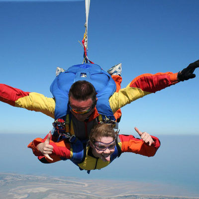 Saut en tandem pour les vacances