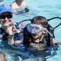 Mini baptême de plongée en piscine au camping