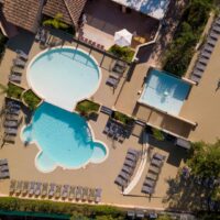 Le parc aquatique de notre camping à La Londe vu du ciel