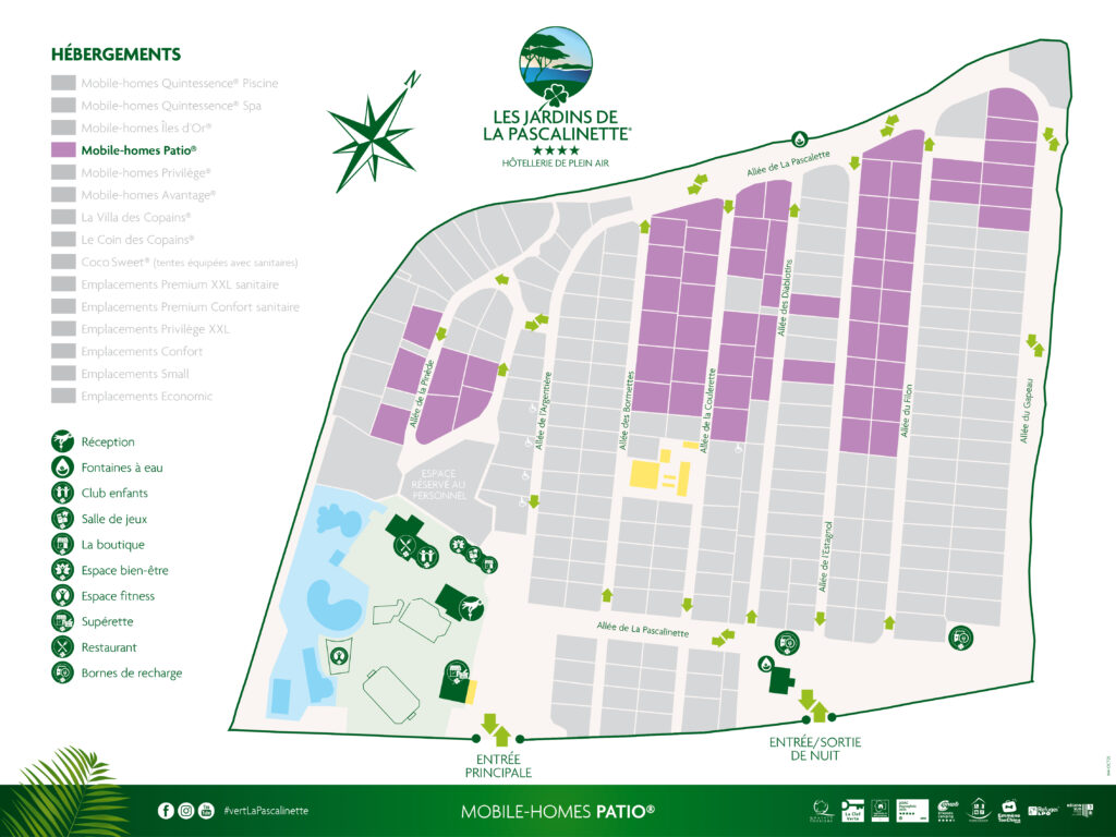 Situation Mobile-home Patio®  3 chambres 6 personnes