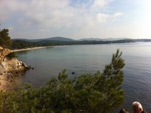 Vue du sentier du littoral de Hyères