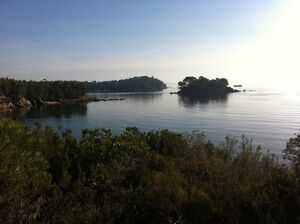 Vue du sentier du littoral de Hyères