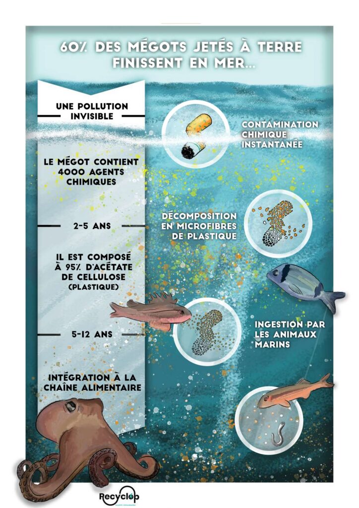 The lifecycle of cigarette butts thrown on the streets