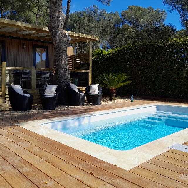 Mobile-home pour 4 personnes avec piscine privative