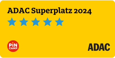 Superplatz-titel uit de Duitse ADAC-gids voor de beste campings in Frankrijk.