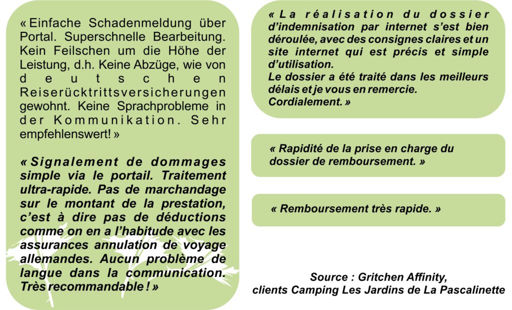 Avis clients sur le Camping**** Les Jardins de La Pascalinette ®