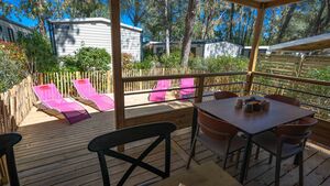 Terrasse du mobile-home standing 