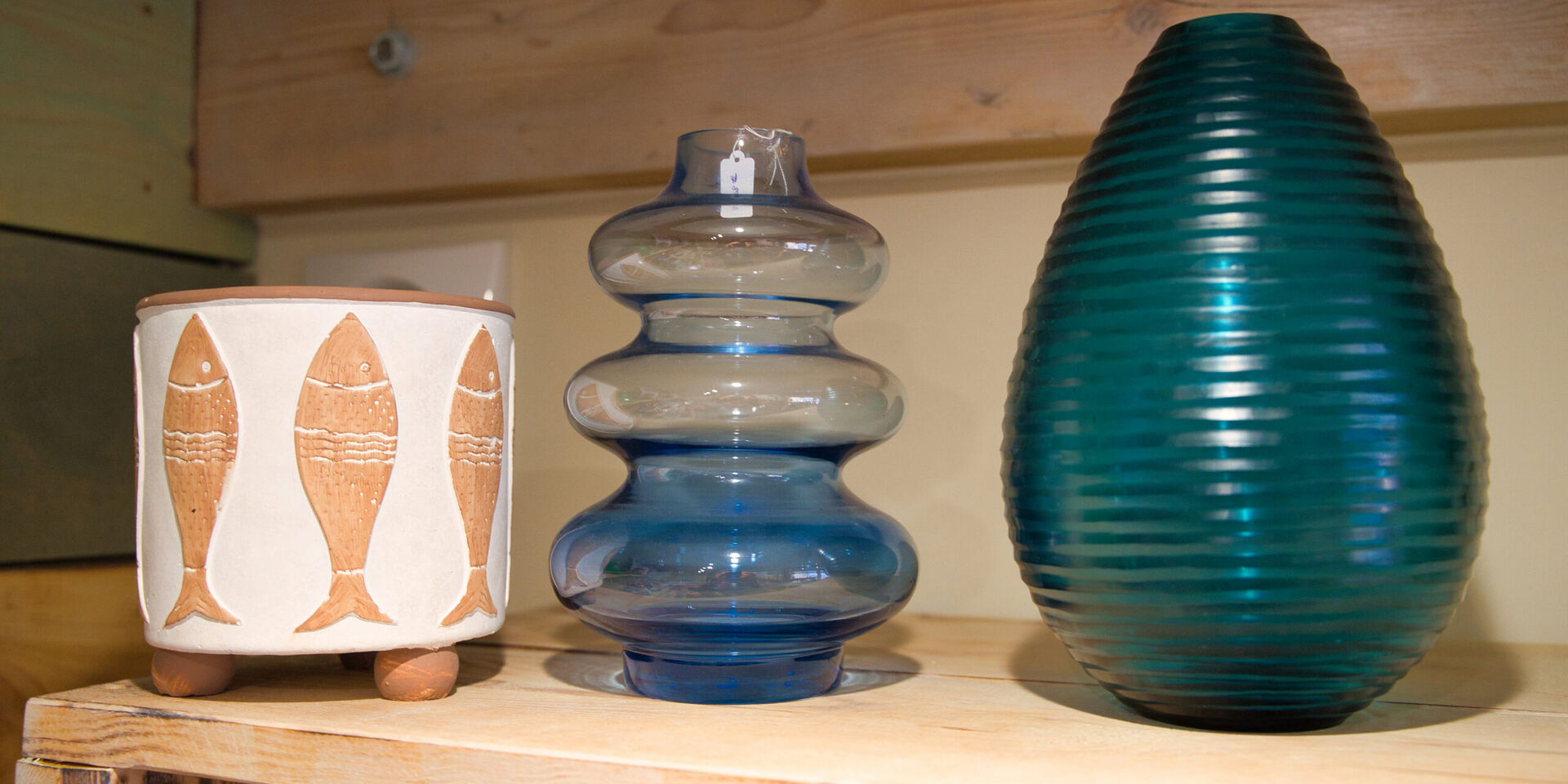 Objets déco en vente à la boutique du camping